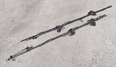 Lot 610 - Pair of garden cast metal training poles