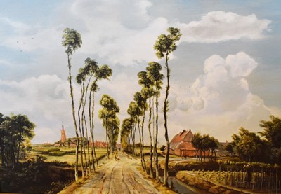 Lot 448 - After Meindert Hobbema - Print on canvas - The Avenue at Middelharnis