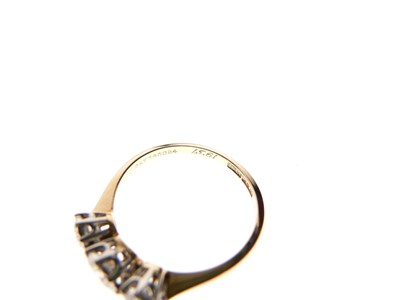Lot 5 - Three-stone old cut diamond ring