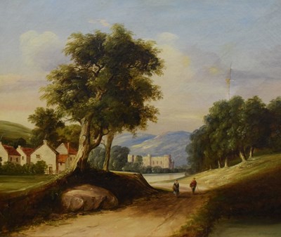 Lot 519 - William Havell (1782-1857) - Oil on canvas - Eastnor Castle