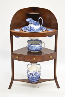 Lot 532 - Early 19th Century mahogany corner washstand