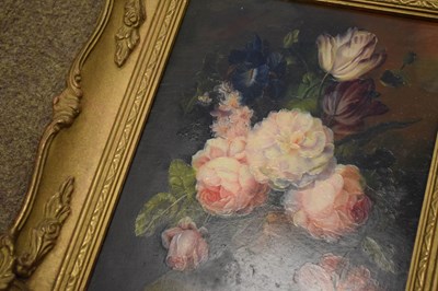 Lot 470 - Hugh M. Ewing (1869-1933) - Oil on panel - Pair of still lives of flowers