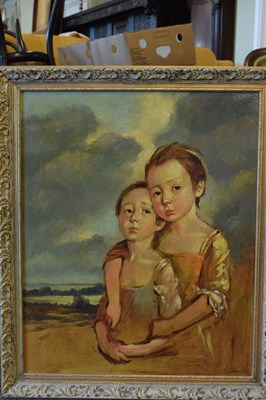 Lot 520 - Barry Leighton-Jones (1932-2011) - Oil on canvas - Two children on a beach