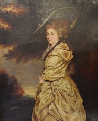 Lot 474 - After Sir Joshua Reynolds - Oil on canvas - Portrait of Lady Henrietta Antonia Herbert