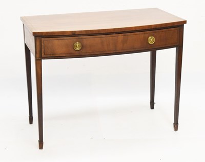 Lot 534 - Mahogany inlaid bowfront side table