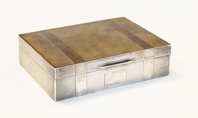 Lot 110 - George V silver desk top box