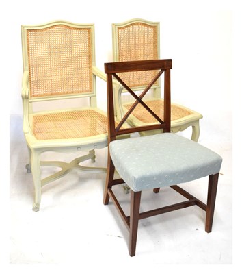 Lot 465 - Painted cane chair, etc..