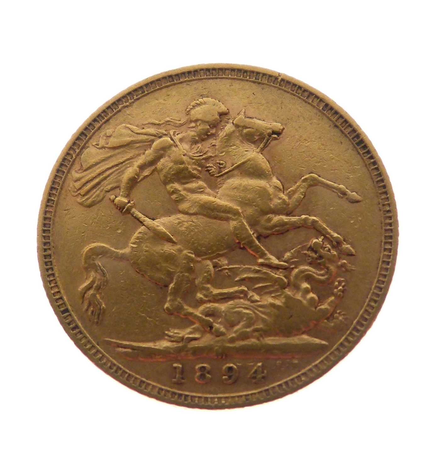 Lot 144 - Queen Victoria Melbourne Mint gold sovereign, 1894