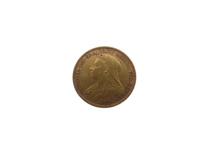 Lot 144 - Queen Victoria Melbourne Mint gold sovereign, 1894