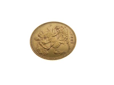 Lot 144 - Queen Victoria Melbourne Mint gold sovereign, 1894