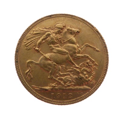 Lot 145 - George V gold sovereign, 1912