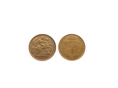 Lot 146 - Queen Victoria gold half sovereign, 1887 and Edward VII gold half sovereign, 1906 (2)