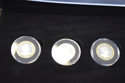 Lot 160 - Limited edition 75th Anniversary of the D-Day Leaders £2 coin Isle of Man set