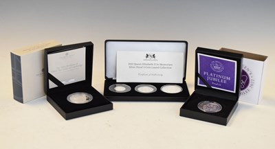 Lot 158 - Three Royal related silver proof coins/ set