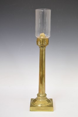 Lot 251 - 19th Century brass candle lamp