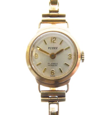 Lot 59 - Flora - Lady's 9ct gold cocktail watch