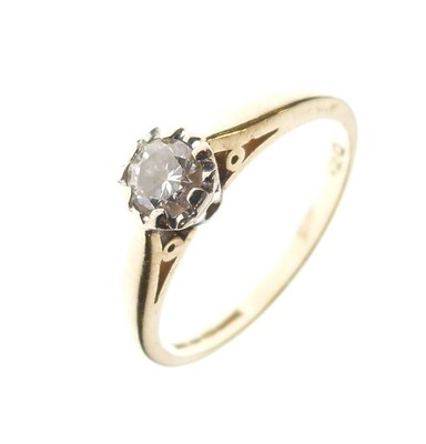 Lot 3 - 9ct gold diamond single stone ring