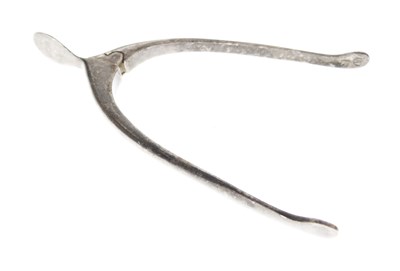 Lot 114 - George VI silver wishbone sugar tongs