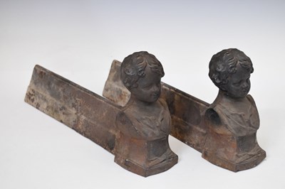 Lot 179 - Pair of French figural chenets