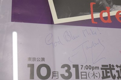 Lot 201 - Deep Purple autographed 1996 Japanese poster with a collection of Gillan related ephemera