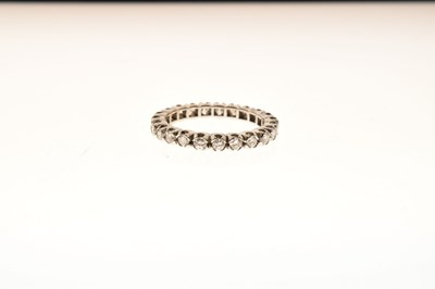 Lot 6 - 18ct white gold diamond eternity ring