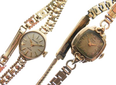 Lot 63 - Two lady's 9ct gold cocktail watches