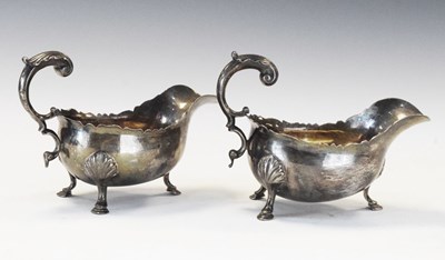 Lot 115 - Two silver sauce boats