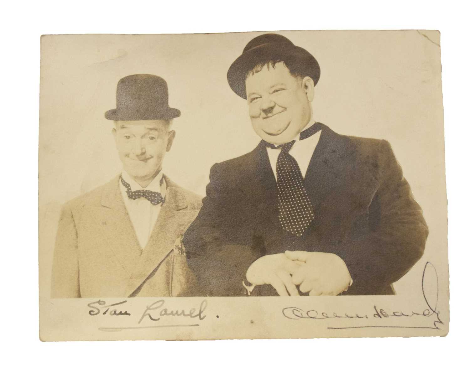 Lot 210 - Laurel & Hardy signed photographic postcard