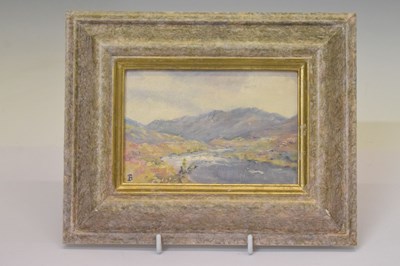 Lot 555 - Howard Butterworth (Scottish, B.1945) - Pair of acrylic on board - Highland landscapes