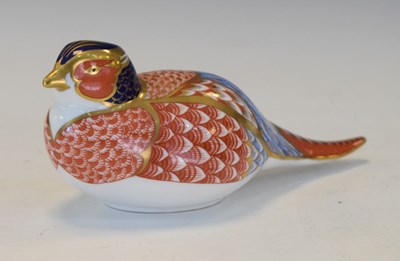 Lot 408 - Royal Crown Derby paperweight in thee form of a pheasant