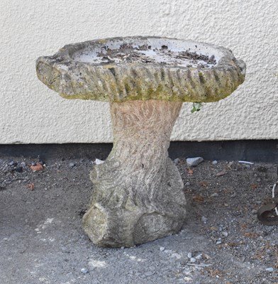 Lot 620 - Composite stone pedestal bird bath