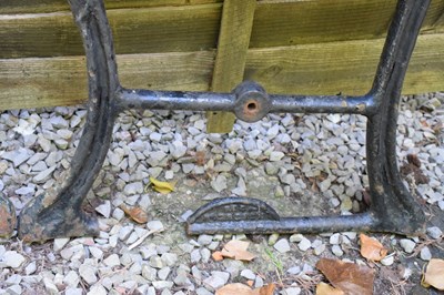 Lot 641 - Pair of cast iron garden seat or bench ends