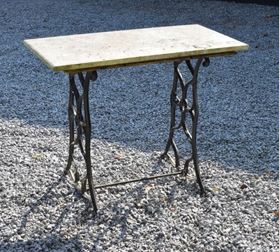 Lot 632 - Marble topped garden table