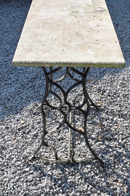 Lot 632 - Marble topped garden table