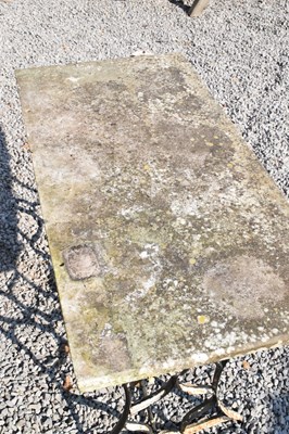 Lot 632 - Marble topped garden table