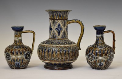 Lot 426 - Three Doulton Lambeth jugs