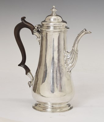 Lot 86 - George II silver coffee pot