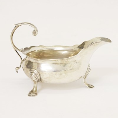 Lot 199 - George II silver sauceboat