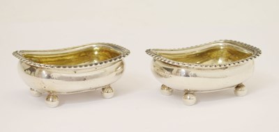 Lot 162 - Pair of silver Georgian salts