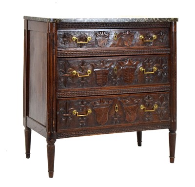 Lot 696 - 19th Century French carved chest of drawers