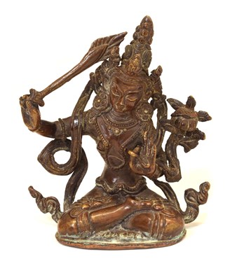 Lot 466 - Early Tibetan bronze of Manjushri