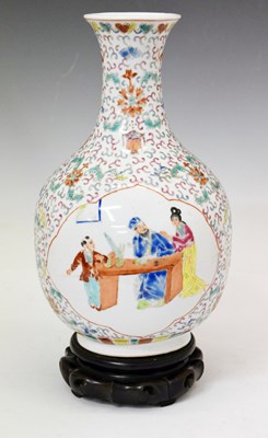 Lot 394 - Chinese Famille Rose ovoid vase