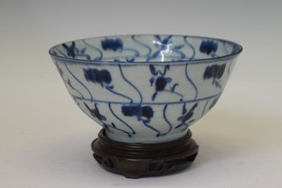 Lot 397 - Chinese provincial blue and white bowl