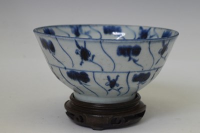 Lot 397 - Chinese provincial blue and white bowl
