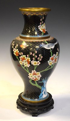 Lot 454 - Cloisonné vase having bird & floral decoration