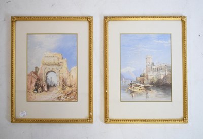 Lot 453 - Pair of 19th century Grand Tour prints in gilt frames