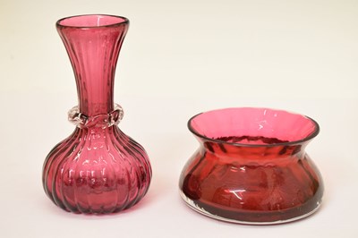 Lot 311 - Quantity of cranberry glass vases