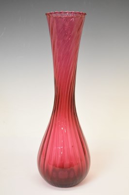 Lot 311 - Quantity of cranberry glass vases