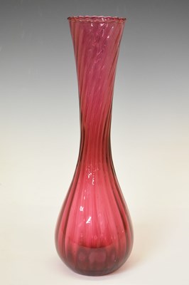 Lot 311 - Quantity of cranberry glass vases