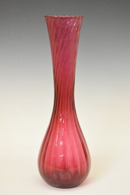 Lot 311 - Quantity of cranberry glass vases